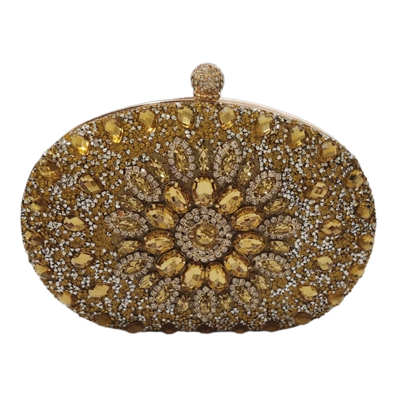 Bejeweled Evening Clutch/Crossbody Bag - Picture 6 of 10